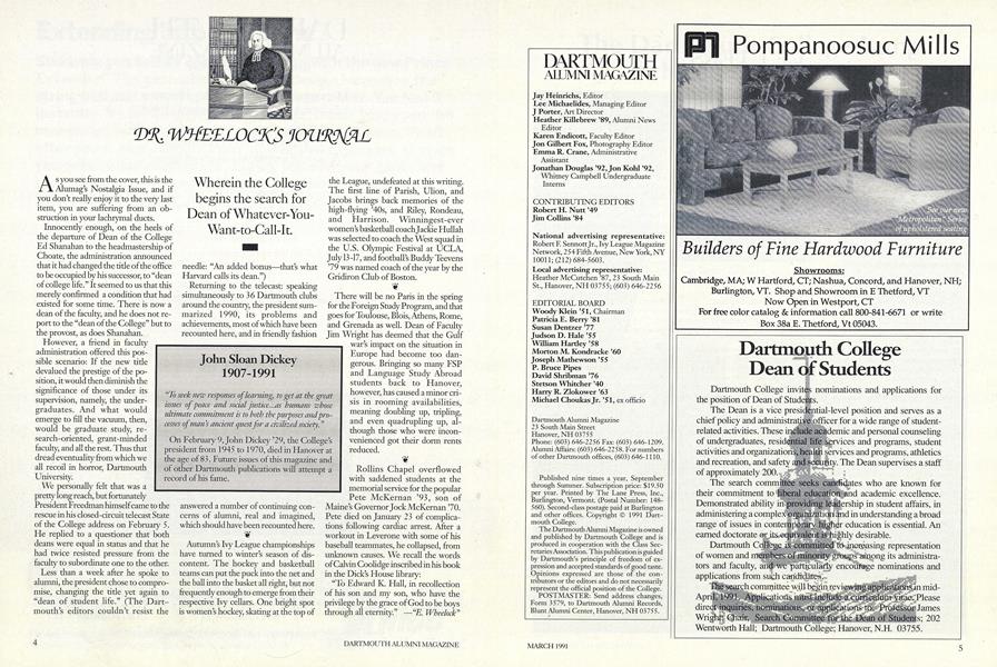 DR. WHEELOCK'S JOURNAL