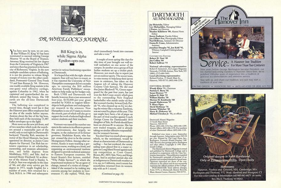 DR. WHEELOCK'S JOURNAL