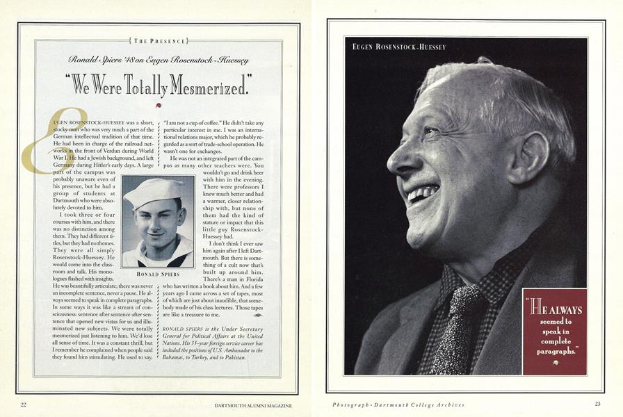 Ronald Spiers '48 on Eugen Rosenstock-Huessey