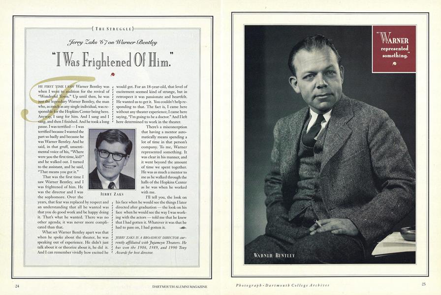 Jerry Zaks '67 on Warner Bentley