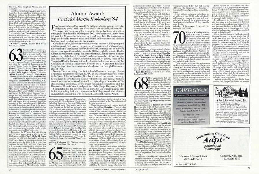 Alumni Award: Frederick Martin Rothenberg '64