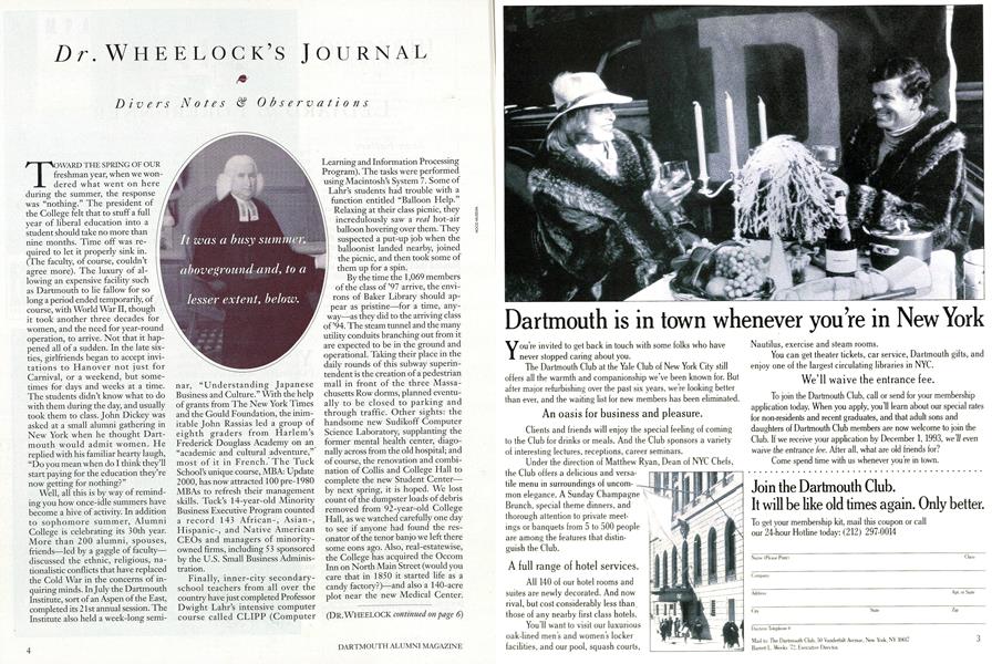 Dr. Wheelock's Journal