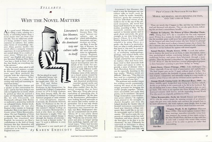 Why the Novel Matters