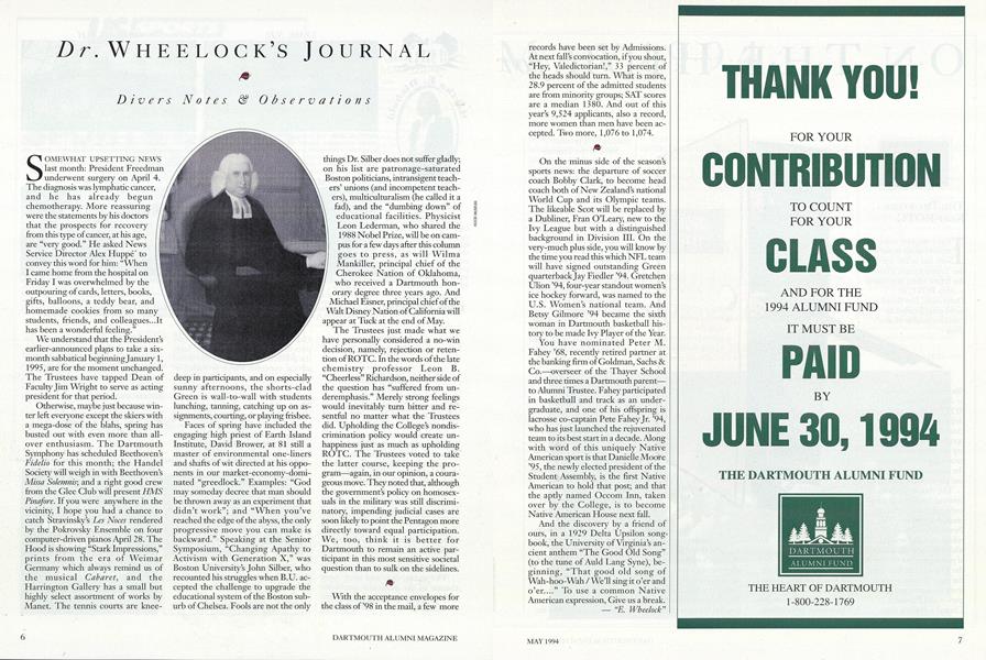 Dr. Wheelock's Journal