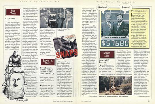 Your Breath Smells So Bad People on the Phone Hang Up., Page: 10 - November 1994 | Dartmouth Alumni Magazine