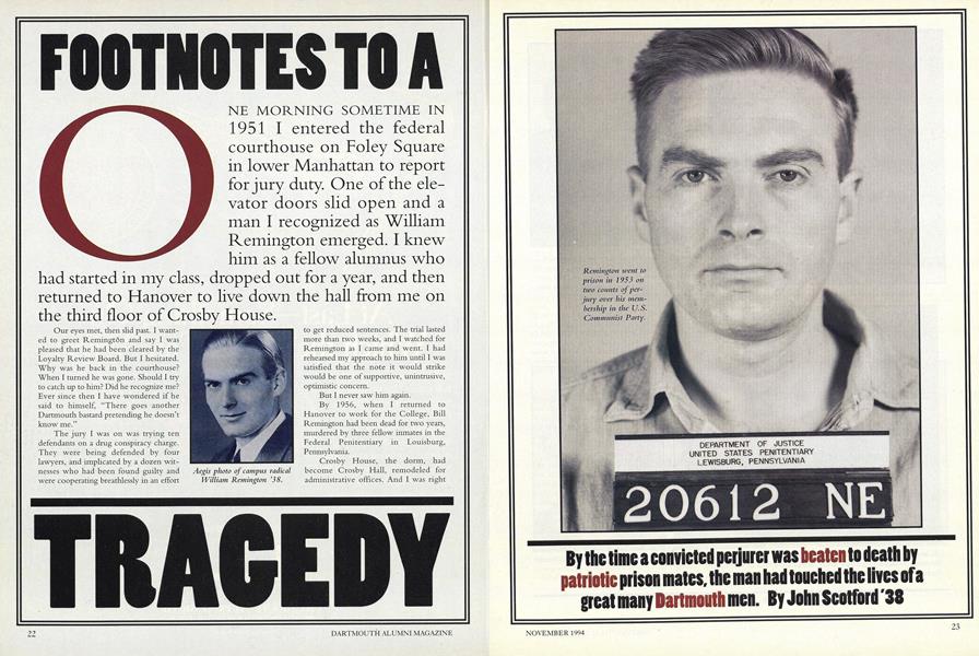 FOOTNOTES TO A TRAGEDY