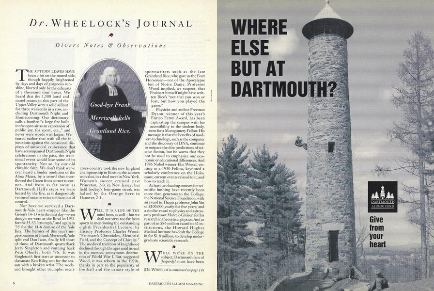 Dr. Wheelock's Journal