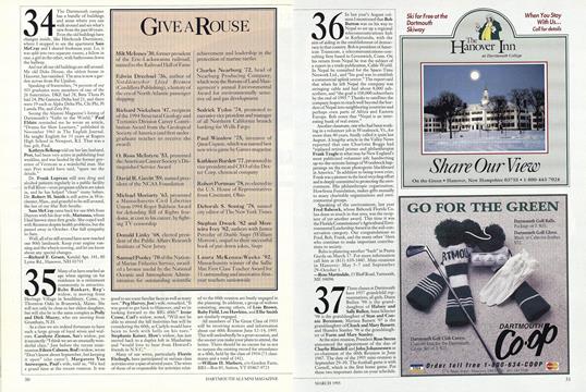 Give a Rouse, Page: 30 - MARCH 1995 | Dartmouth Alumni Magazine