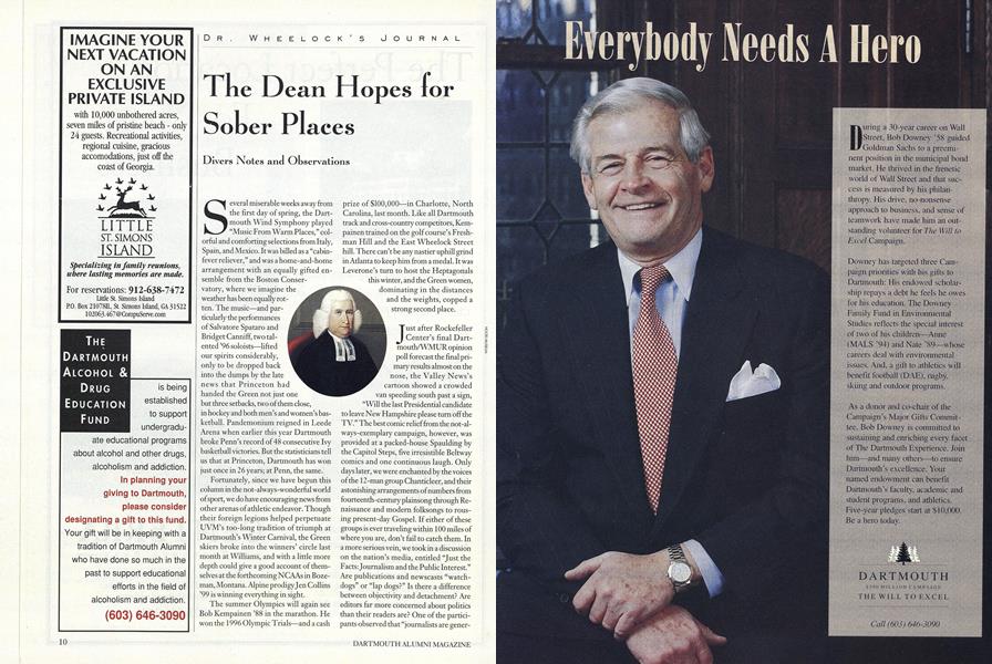 The Dean Hopes for Sober Places