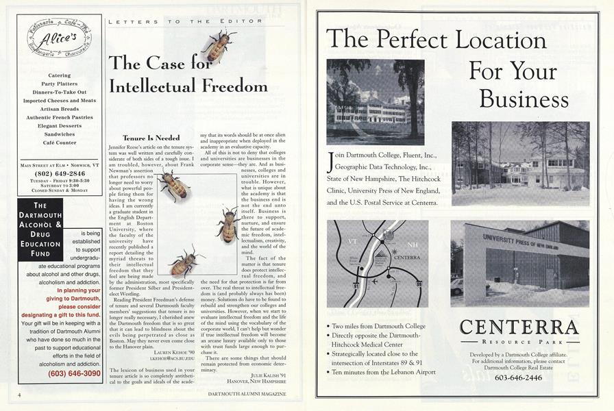 The Case for Intellectual Freedom