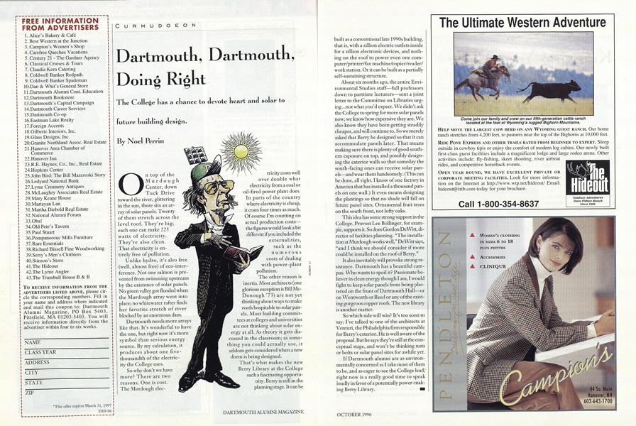 Dartmouth, Dartmouth, Doing Right