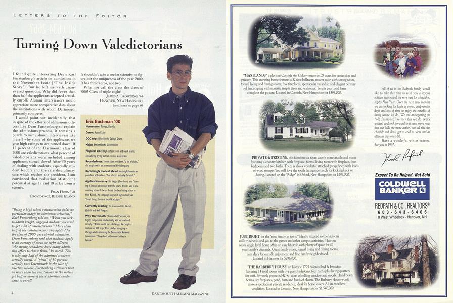 Turning Down Valedictorians