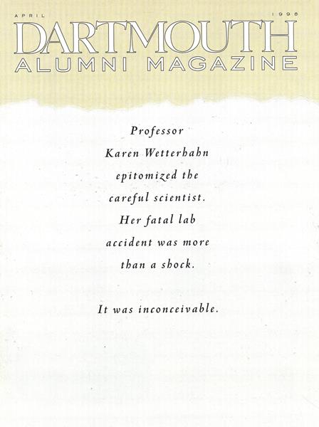 Issue: - April 1998 | Dartmouth Alumni Magazine