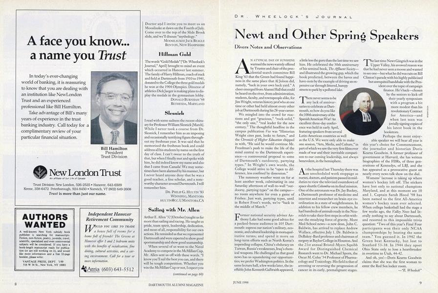 Newt ana Other Spring Speakers