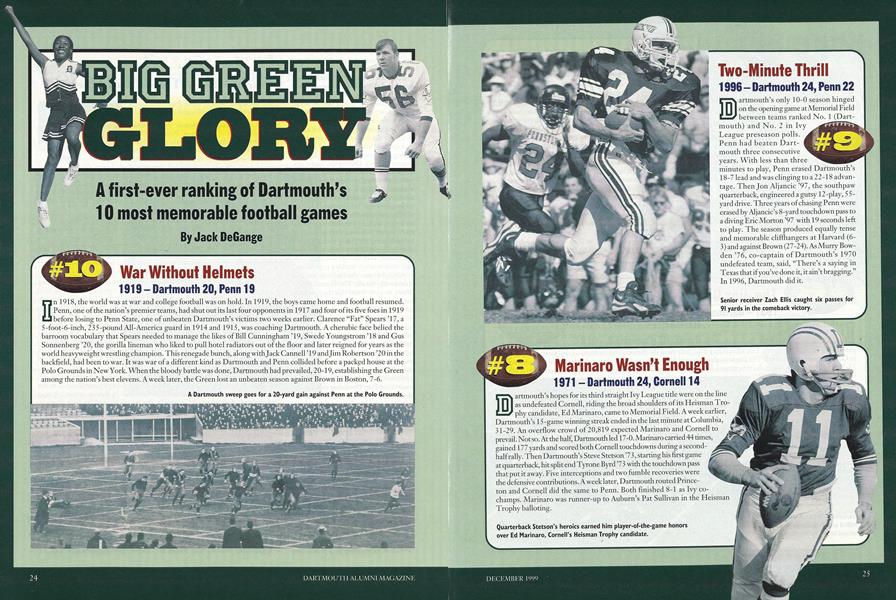 Big Green Glory | Dartmouth Alumni Magazine | DECEMBER 1999