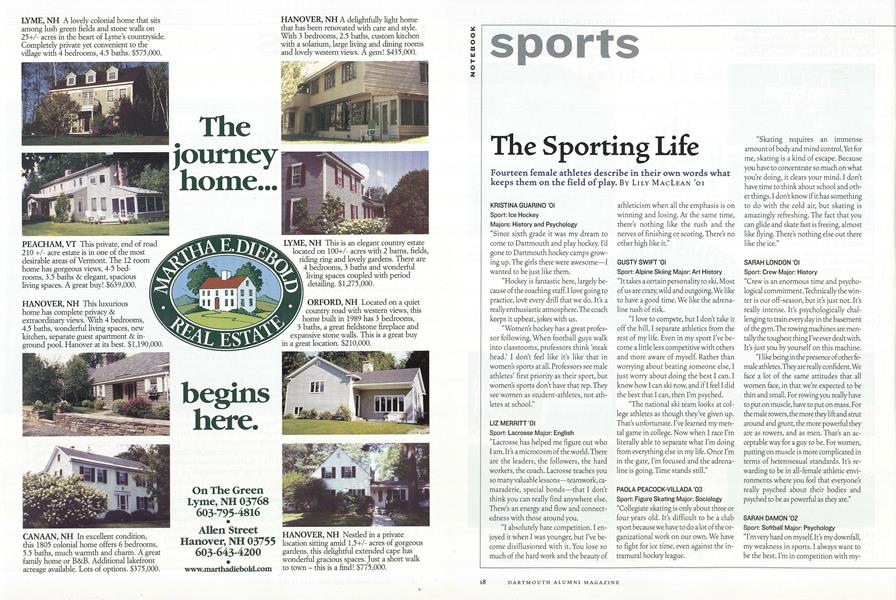 The Sporting Life, Dartmouth Alumni Magazine
