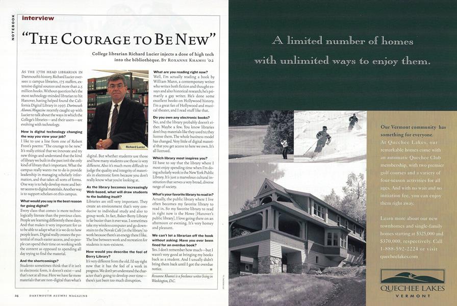 “The Courage to be New”