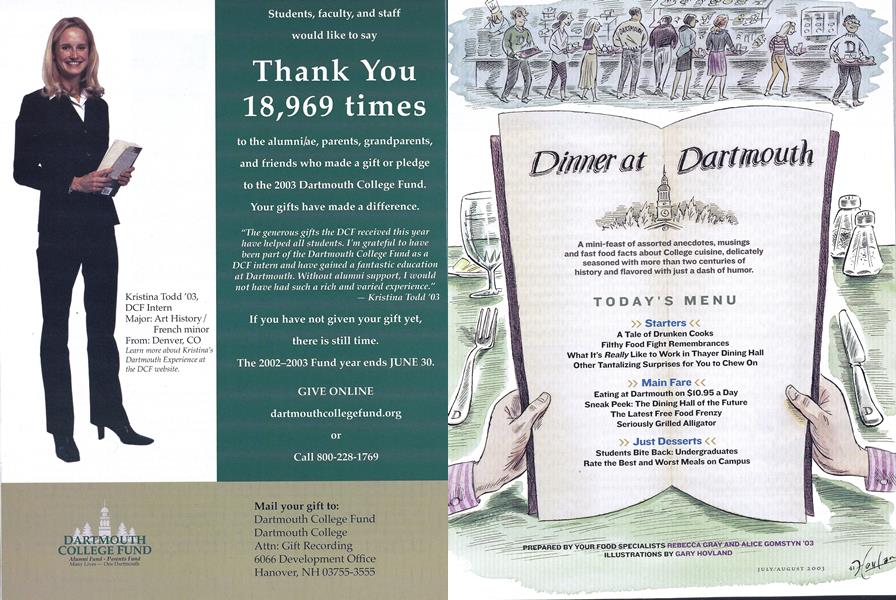 Dinner at Dartmouth