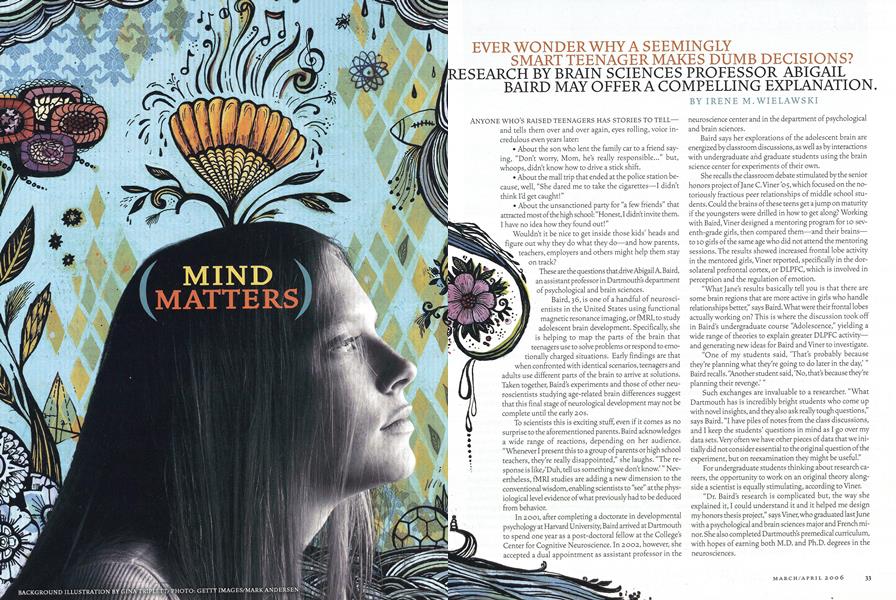 Mind Matters | Dartmouth Alumni Magazine | Mar/Apr 2006