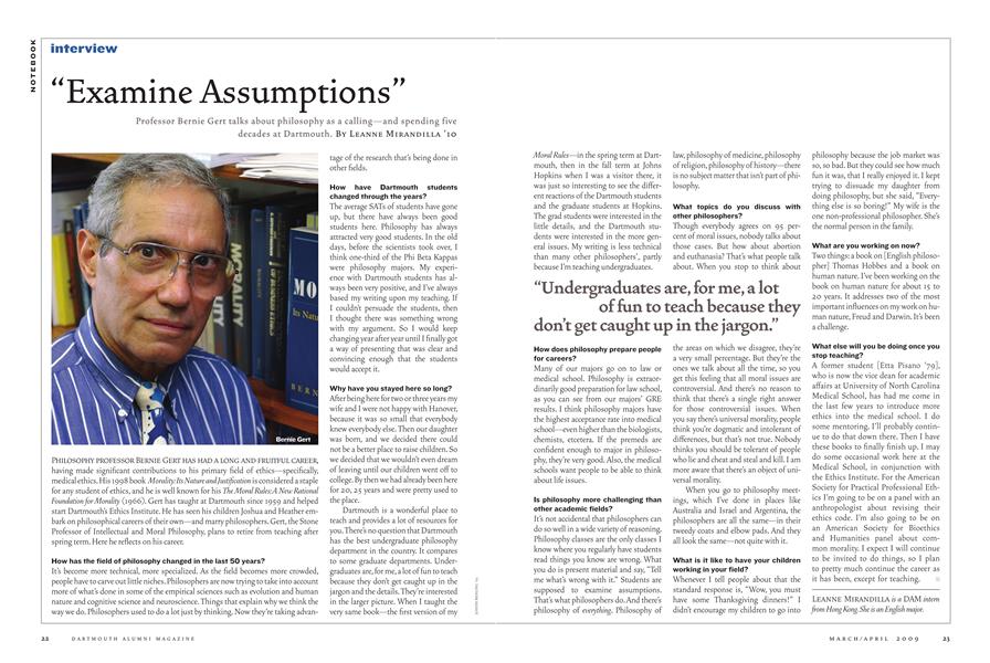 “Examine Assumptions”