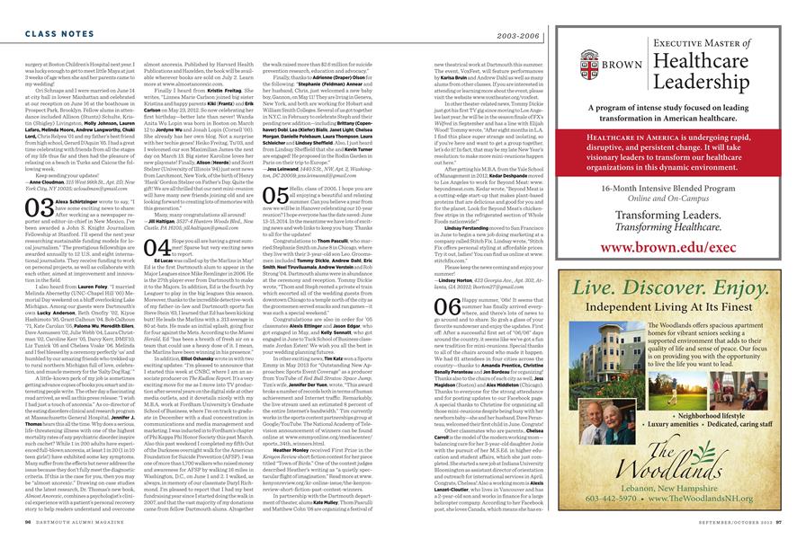 Class of 2003  Brown Alumni Magazine