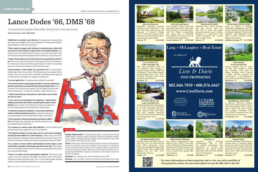 Lance Dodes '66, DMS '68