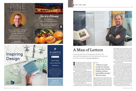 A Man of Letters - MAY | JUNE 2024 | Dartmouth Alumni Magazine
