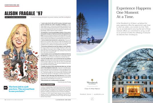 Alison Fragale ’97 - NOVEMBER | DECEMBER | Dartmouth Alumni Magazine