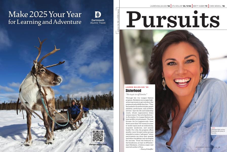 LAUREN BALUKJIAN &lsquo;06 Sisterhood | Dartmouth Alumni Magazine 