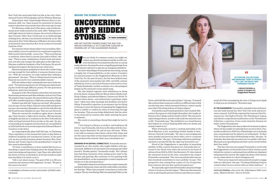 UNCOVERING ART’S HIDDEN STORIES