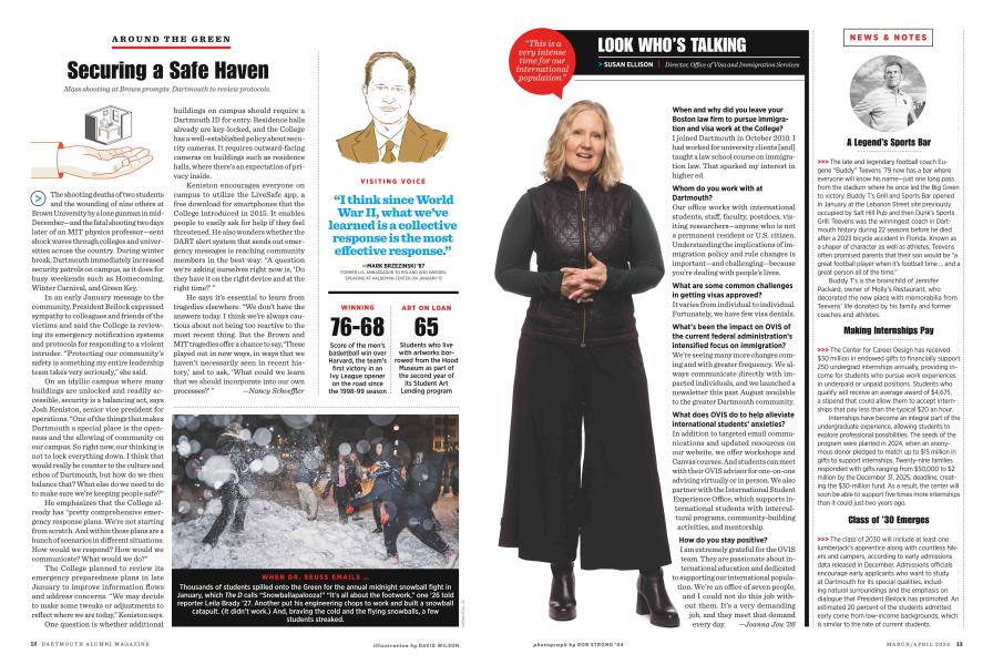 AROUND THE GREEN Securing a Safe Haven